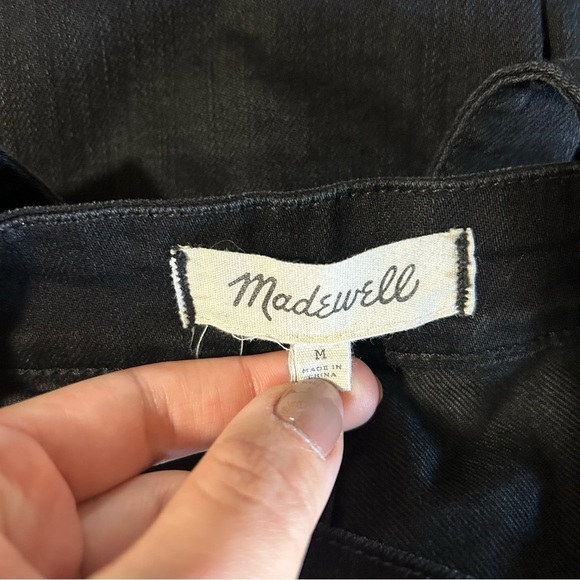 Madewell Cali Demi-Boot Overalls in Black Frost sz M - Picture 6 of 6